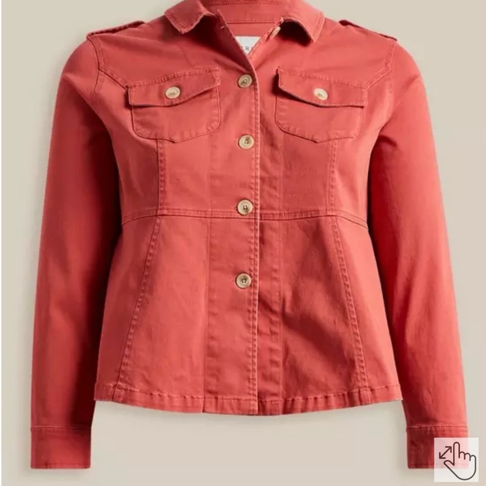 NWT torrid Stretch Twill Peplum Utility Jacket - Picture 4 of 7